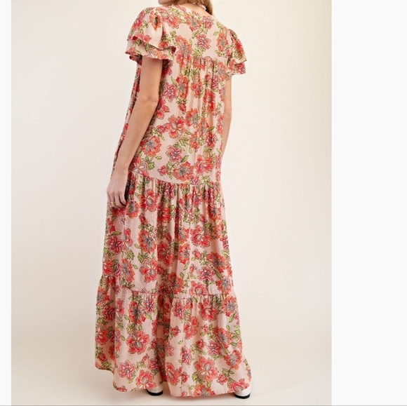 New Easel Boho Floral Maxi Dress - Picture 3 of 4